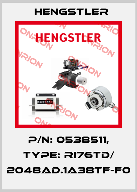 p/n: 0538511, Type: RI76TD/ 2048AD.1A38TF-F0 Hengstler