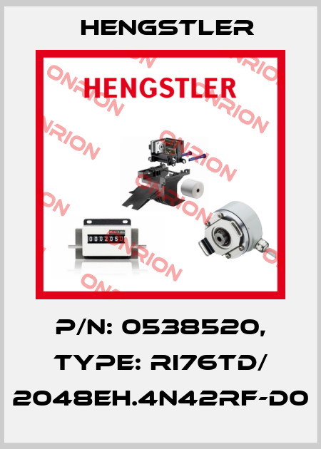 p/n: 0538520, Type: RI76TD/ 2048EH.4N42RF-D0 Hengstler