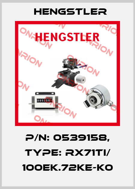 p/n: 0539158, Type: RX71TI/ 100EK.72KE-K0 Hengstler