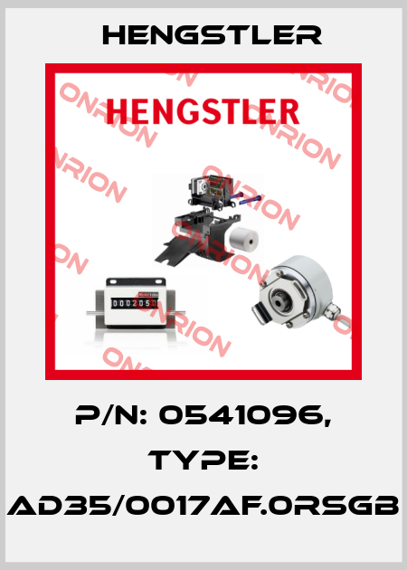 p/n: 0541096, Type: AD35/0017AF.0RSGB Hengstler