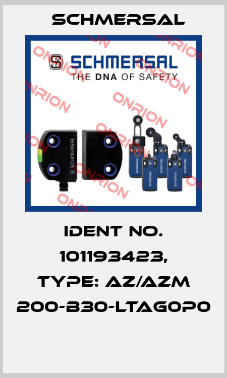 Ident No. 101193423, Type: AZ/AZM 200-B30-LTAG0P0  Schmersal