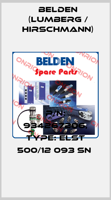 P/N: 934267206, Type: ELST 500/12 093 Sn  Belden (Lumberg / Hirschmann)