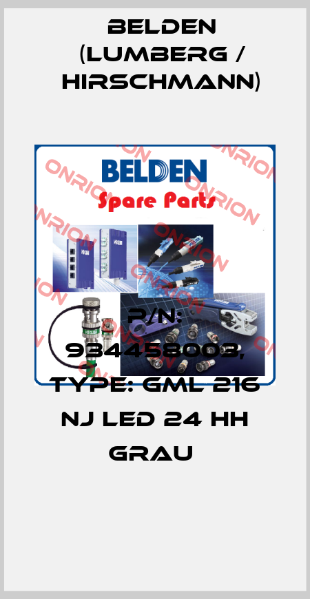 P/N: 934458003, Type: GML 216 NJ LED 24 HH grau  Belden (Lumberg / Hirschmann)