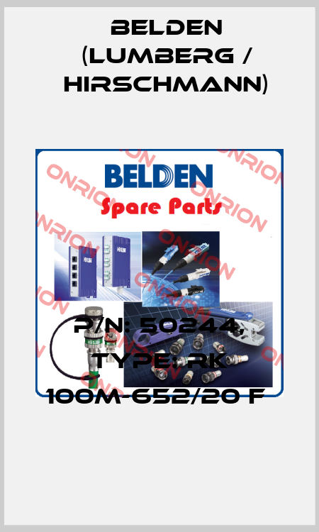 P/N: 50244, Type: RK 100M-652/20 F  Belden (Lumberg / Hirschmann)
