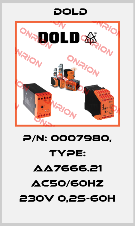 p/n: 0007980, Type: AA7666.21 AC50/60HZ 230V 0,2S-60H Dold