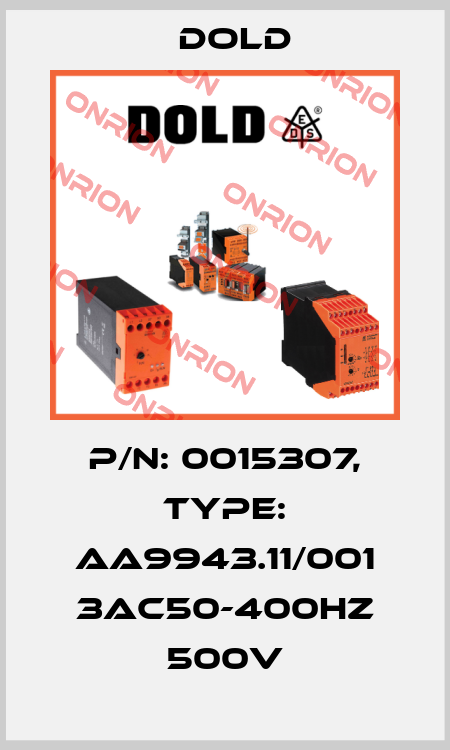 p/n: 0015307, Type: AA9943.11/001 3AC50-400HZ 500V Dold