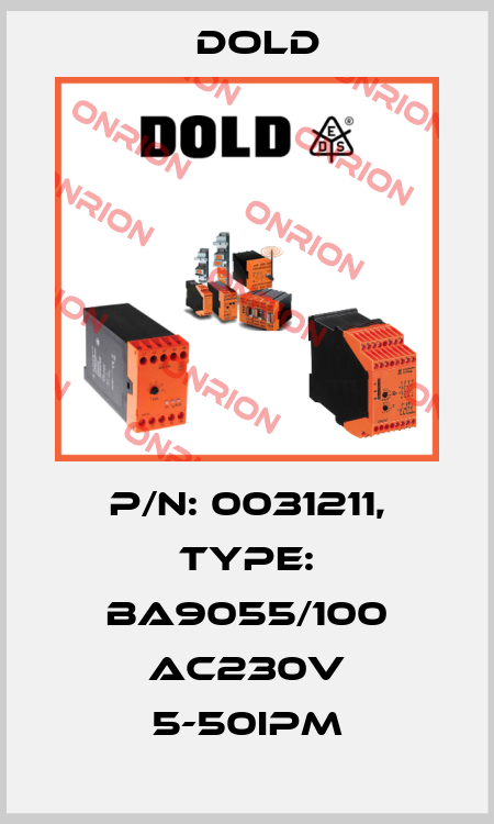 p/n: 0031211, Type: BA9055/100 AC230V 5-50IPM Dold