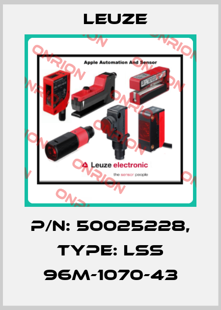 p/n: 50025228, Type: LSS 96M-1070-43 Leuze