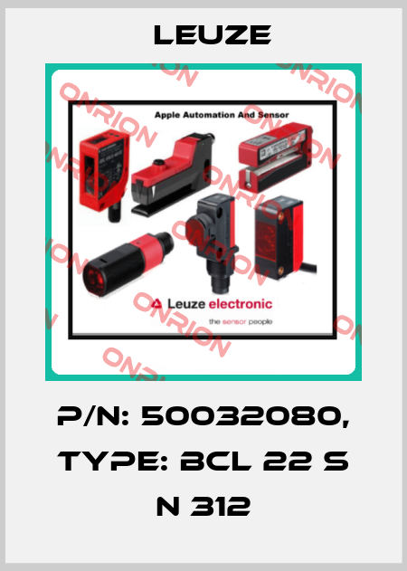 p/n: 50032080, Type: BCL 22 S N 312 Leuze
