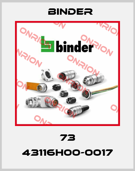 73 43116H00-0017 Binder