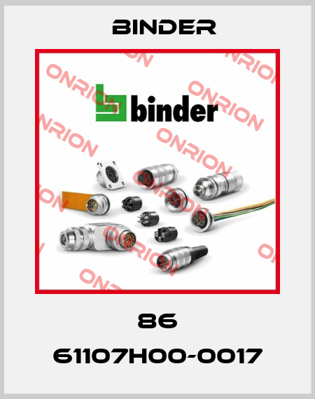 86 61107H00-0017 Binder