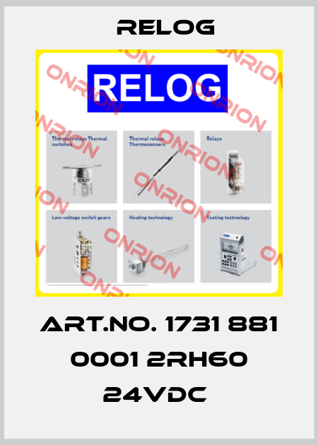 ART.NO. 1731 881 0001 2RH60 24VDC  Relog