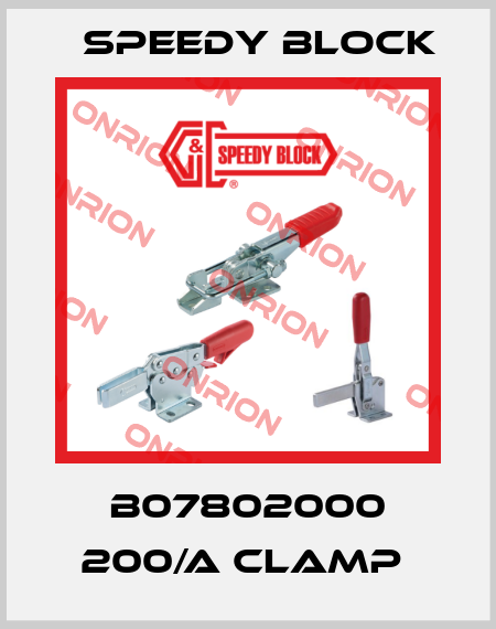 B07802000 200/A CLAMP  Speedy Block