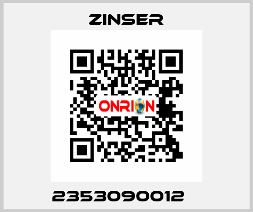 2353090012    Zinser