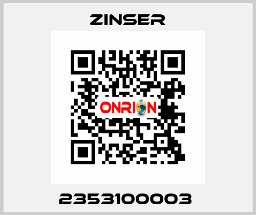 2353100003  Zinser