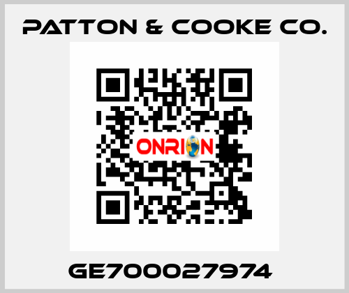 GE700027974  Patton & Cooke Co.
