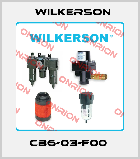 CB6-03-F00  Wilkerson