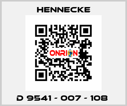 D 9541 - 007 - 108  Hennecke