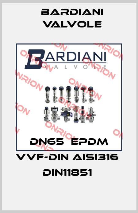 DN65  EPDM VVF-DIN AISI316  DIN11851  Bardiani Valvole