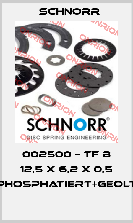 002500 – TF B 12,5 X 6,2 X 0,5 PHOSPHATIERT+GEOLT  Schnorr