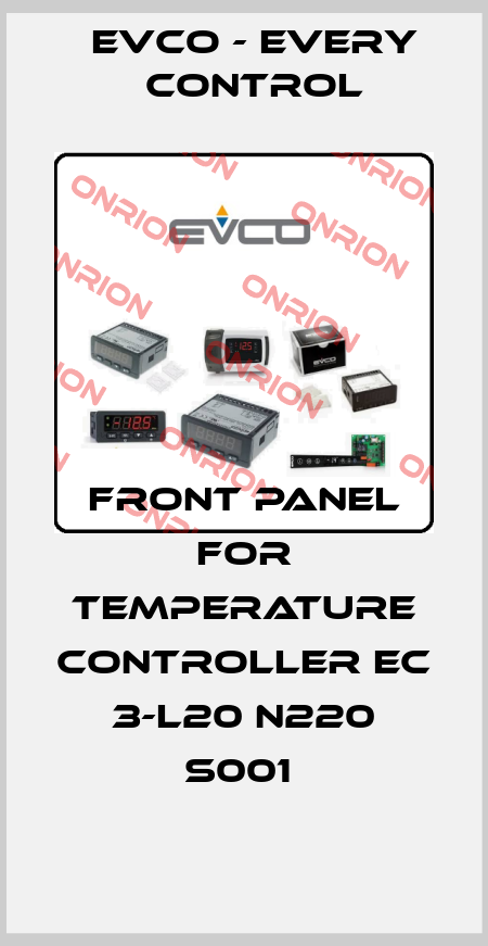 FRONT PANEL FOR TEMPERATURE CONTROLLER EC 3-L20 N220 S001  EVCO - Every Control