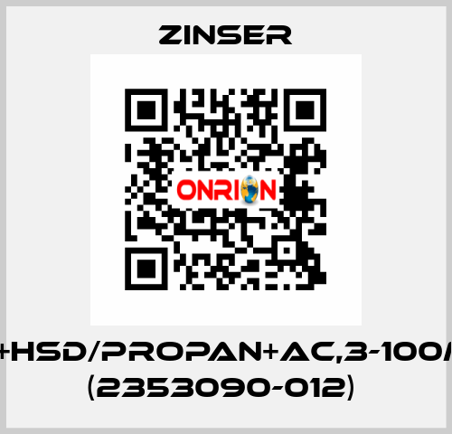 BD+HSD/Propan+AC,3-100mm (2353090-012)  Zinser
