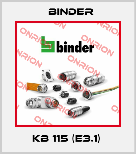 KB 115 (E3.1)  Binder