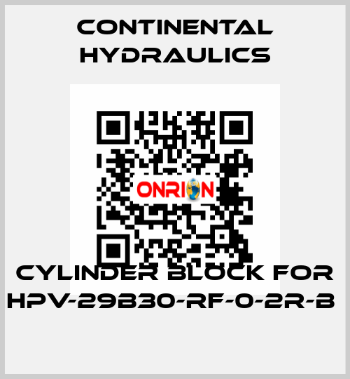 cylinder block for HPV-29B30-RF-0-2R-B  Continental Hydraulics