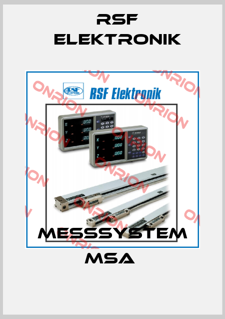 MEßSYSTEM MSA  Rsf Elektronik