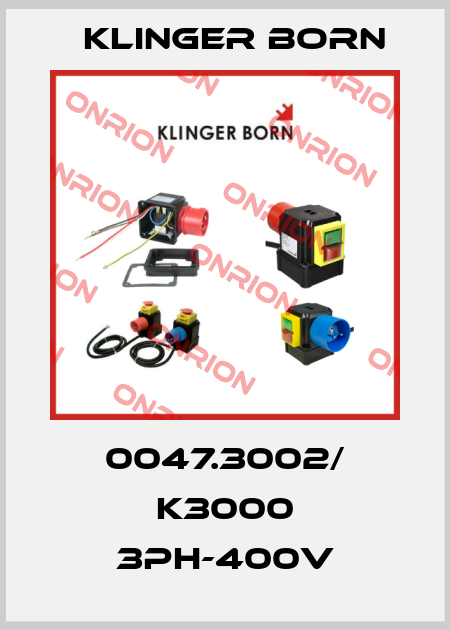 0047.3002/ K3000 3Ph-400V Klinger Born