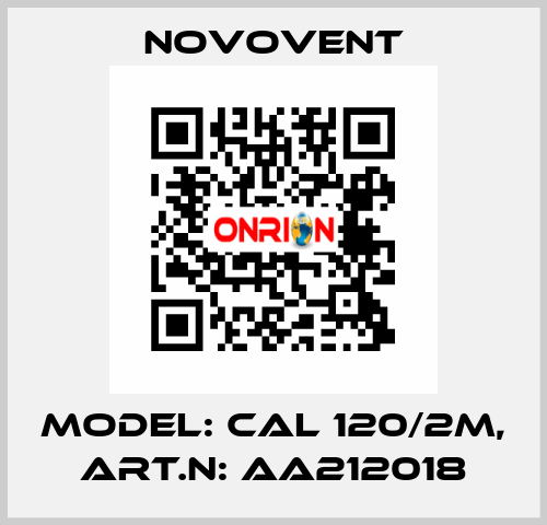 Model: CAL 120/2M, Art.N: AA212018 Novovent