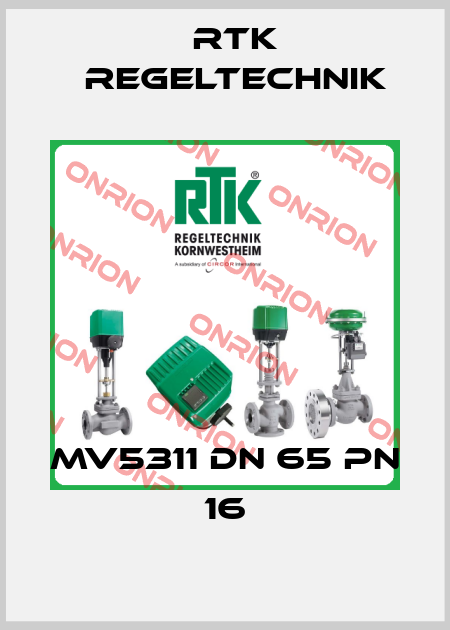MV5311 DN 65 PN 16 RTK Regeltechnik