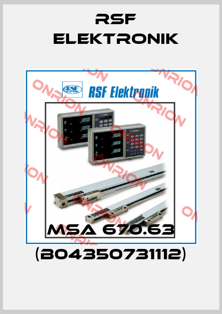 MSA 670.63 (B04350731112) Rsf Elektronik