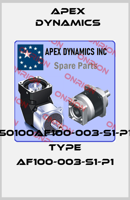 50100AF100-003-S1-P1 Type AF100-003-S1-P1 Apex Dynamics