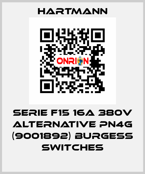SERIE F15 16A 380V ALTERNATIVE PN4G (9001892) Burgess switches Hartmann