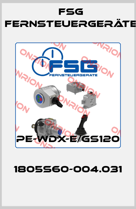 PE-WDX-E/GS120   1805S60-004.031 FSG Fernsteuergeräte