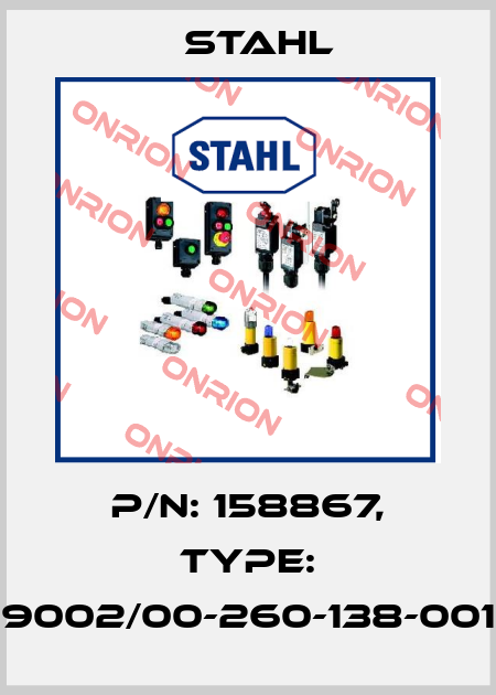 P/N: 158867, Type: 9002/00-260-138-001 Stahl