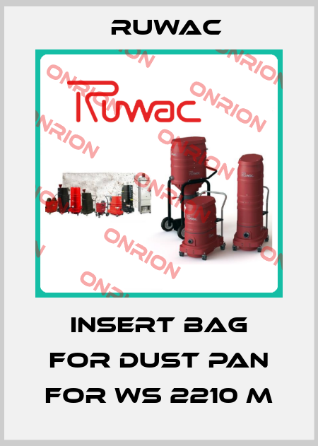 Insert bag for dust pan for WS 2210 M Ruwac