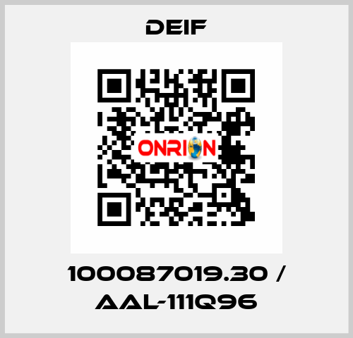 100087019.30 / AAL-111Q96 Deif