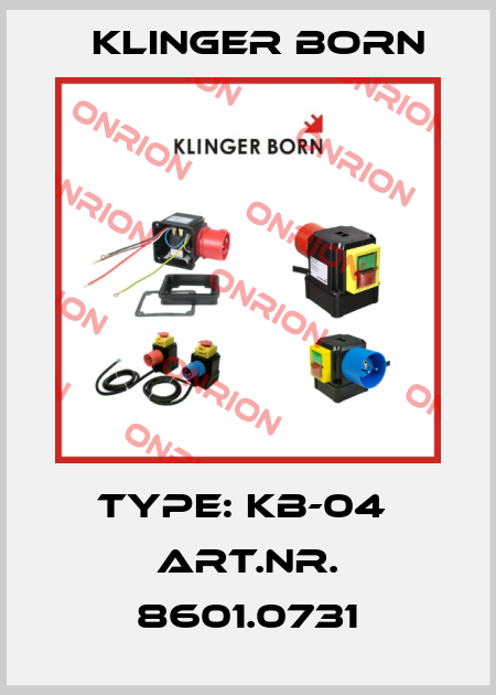 Type: KB-04  Art.Nr. 8601.0731 Klinger Born