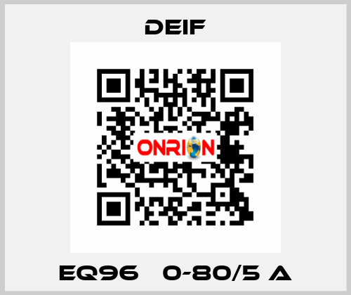 EQ96   0-80/5 A Deif