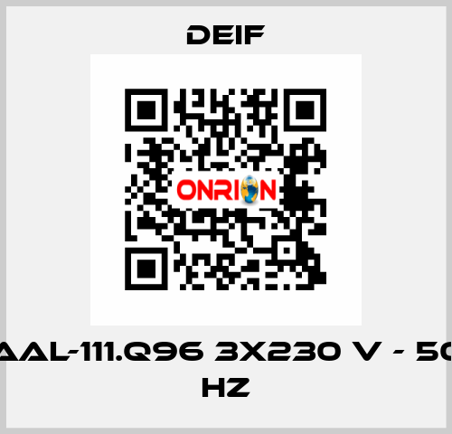AAL-111.Q96 3x230 V - 50 Hz Deif