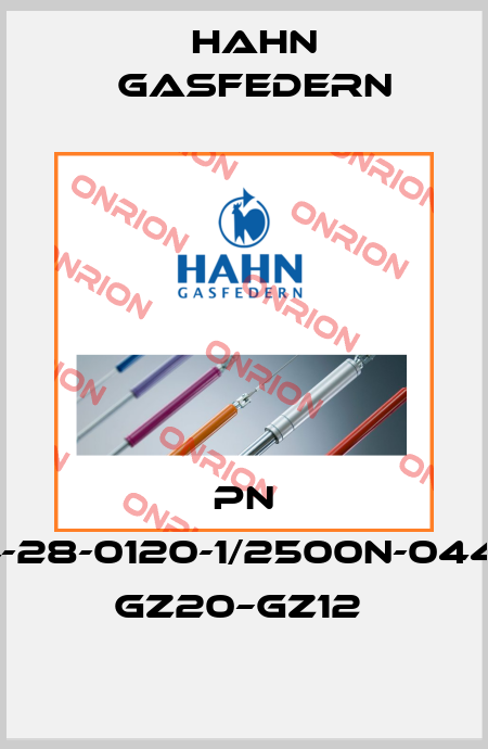 PN 14-28-0120-1/2500N-0442 GZ20–GZ12  Hahn Gasfedern