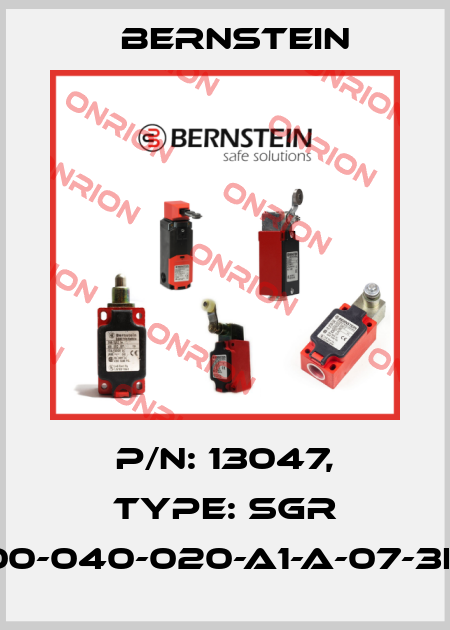 P/N: 13047, Type: SGR 2-200-040-020-A1-A-07-3F/NA Bernstein