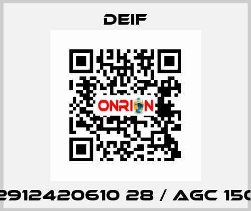 2912420610 28 / AGC 150 Deif
