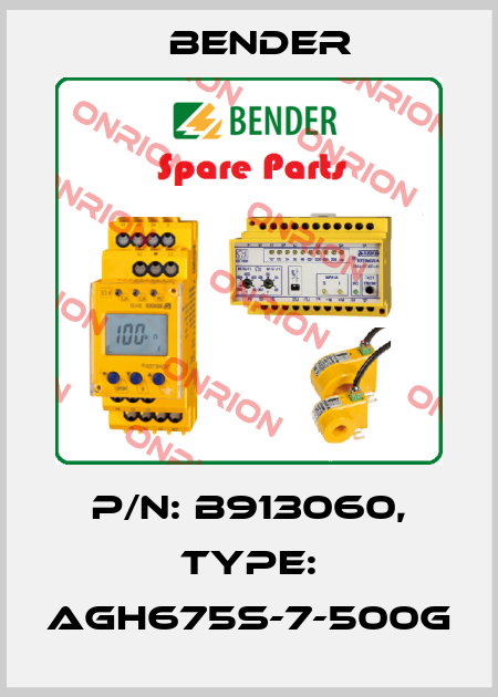 p/n: B913060, Type: AGH675S-7-500G Bender