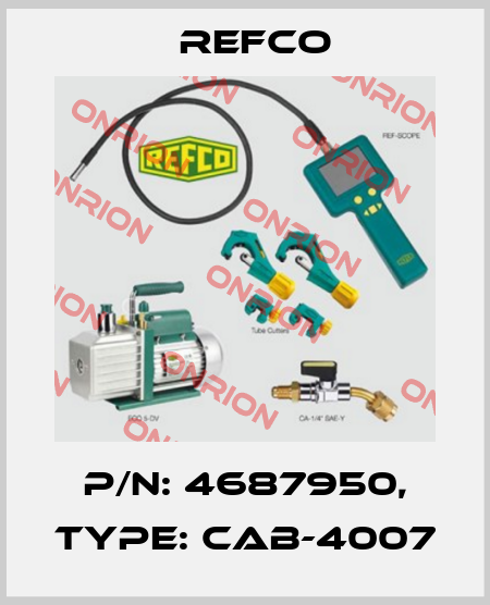 p/n: 4687950, Type: CAB-4007 Refco