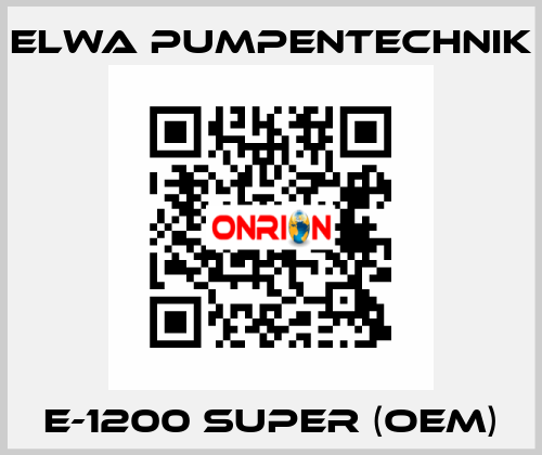 E-1200 SUPER (OEM) ELWA PUMPENTECHNIK