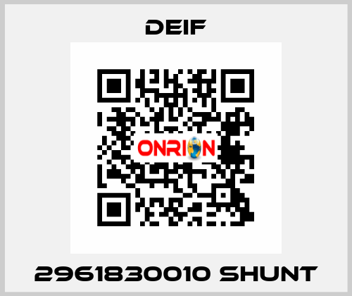 2961830010 Shunt Deif