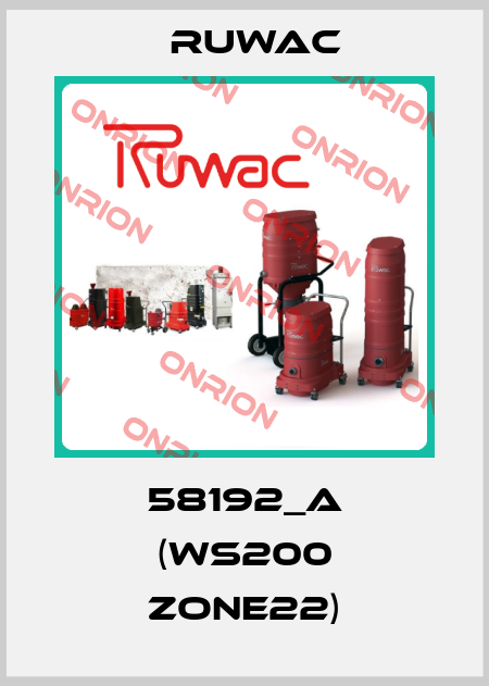 58192_A (WS200 Zone22) Ruwac